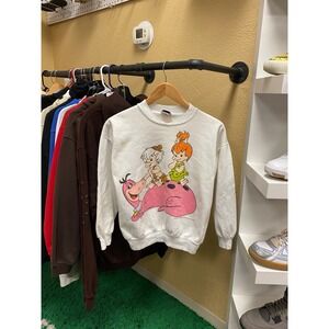 Vintage Hanna Barbera Flintstones Fred And Pebbles Sweatshirt Size Medium Women